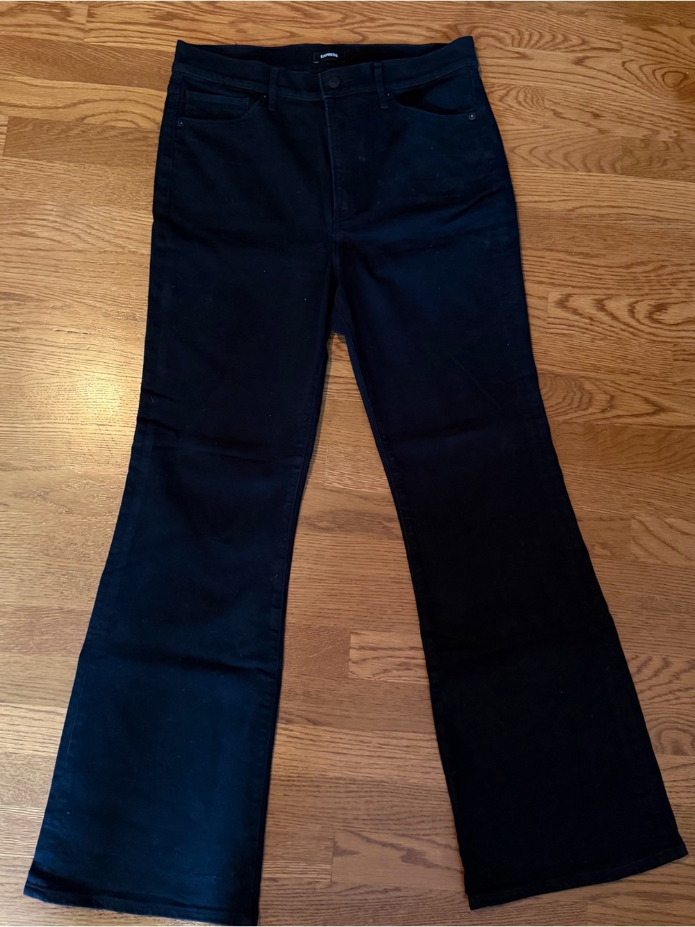 Express Black High Waist Flare Jeans